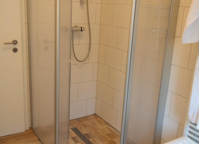 Ebenerdige Dusche in der Ferienwohnung auf Fehmarn