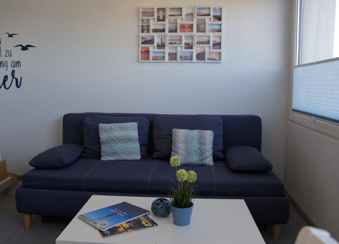 Die gemütliche Couch in der Inselblume 65