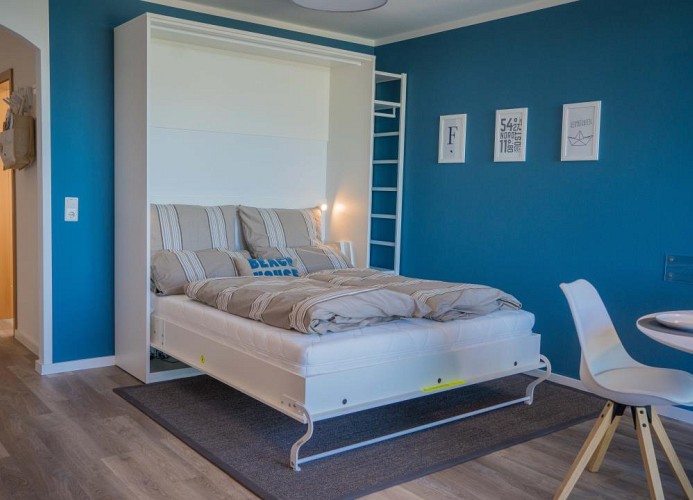 Schrankbett für 2 Personen in der Ferienwohnung